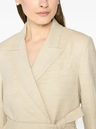 Genny Belted Blazer In Neutral
