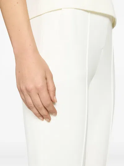 Genny Tailored Flared Trousers Seam Detail In White