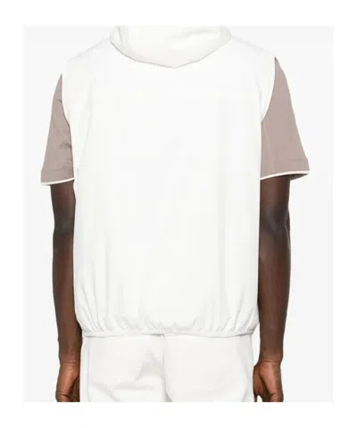 Brunello Cucinelli Men Nylon Blouson Jacket In White