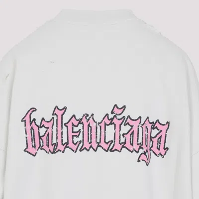 Balenciaga Hybrid Dress In Cotton Jersey And Denim In White