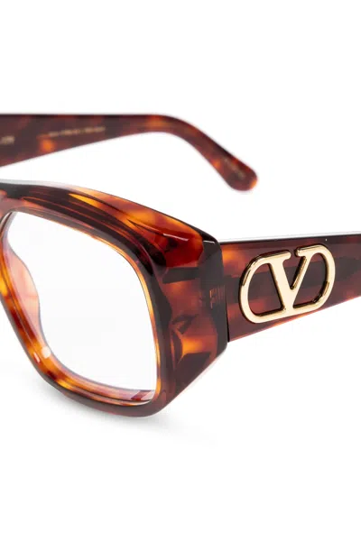 Valentino Full Frame Plain Mirror In Brown