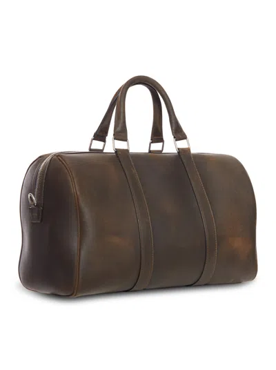 Celine Double Handle Shoulder Bag In Brown