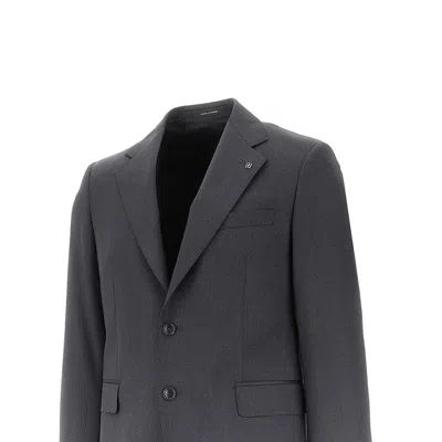 Tagliatore Super 110's Virgin Wool Tailored Suit In Gray