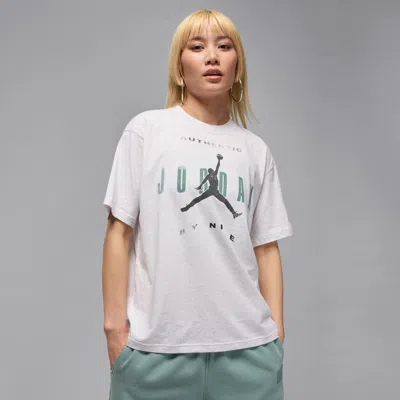 Jordan Flight Relaxed Fit Cotton Graphic T-shirt In White
