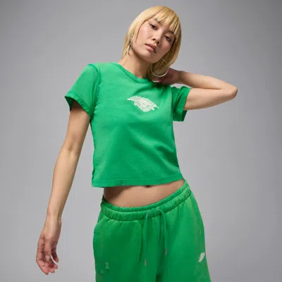 Jordan Flight Rare Air Cotton Graphic T-shirt In Green