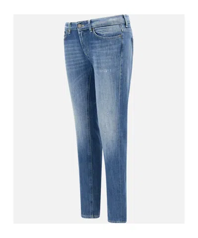 Dondup Five-pocket Denim Trousers In Blue