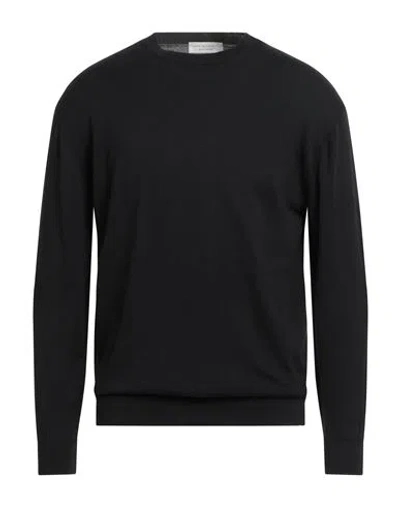 Filippo De Laurentiis Man Sweater Black Size 42 Cotton In Black