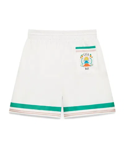 Casablanca Shorts In Seta Bianca In White