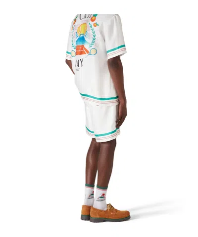 Casablanca Shorts In Seta Bianca In White