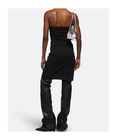 Attico Black Midi Dress In Black