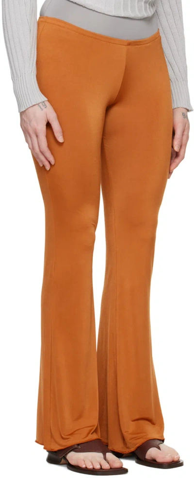 Gimaguas Pantalone Olimpia In Poliestere Stretch Bronzo Donna In Orange
