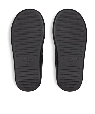 Balenciaga Suede Mules With Rounded Toe And Elevated Platform Sole In Black