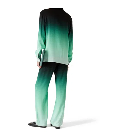 Casablanca 'ping Pong' Jacquard Silk Shirt In Green