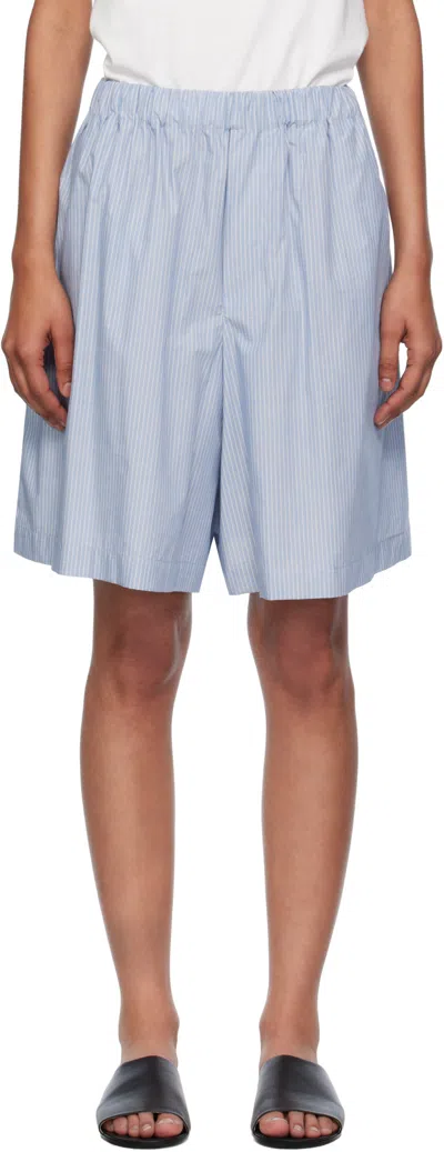 Baserange Elastic Waist Shorts In Blue