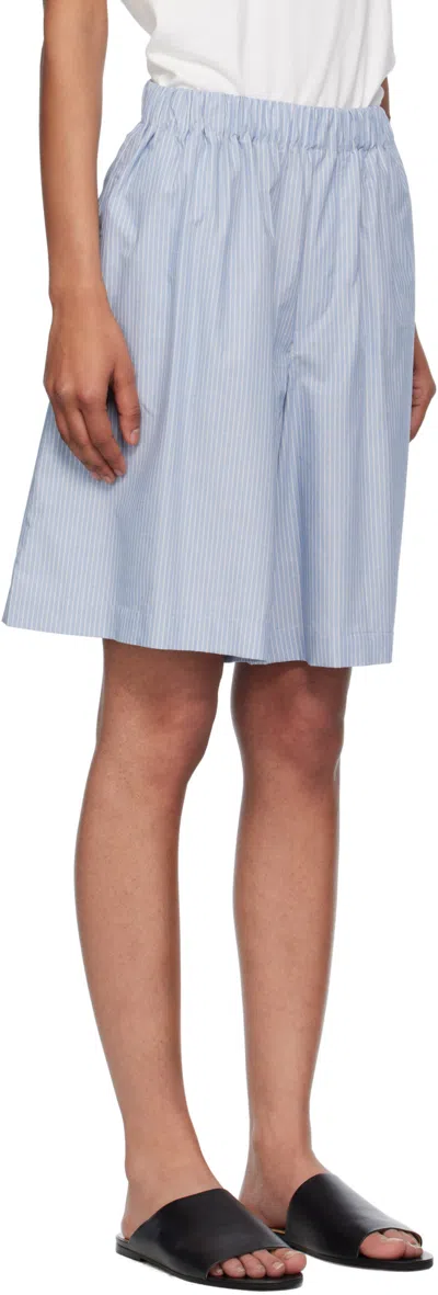 Baserange Elastic Waist Shorts In Blue