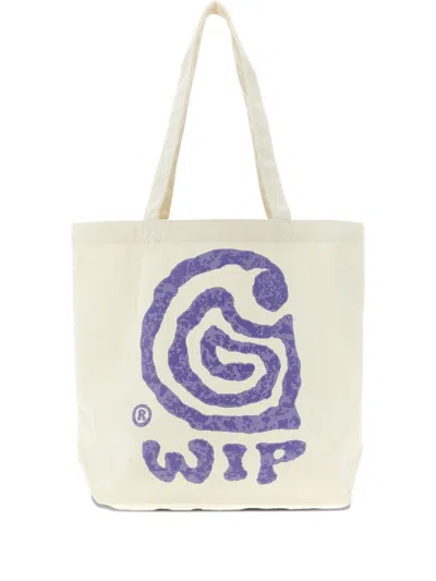 Carhartt Canvas Graphic Helix Tote Natural In White