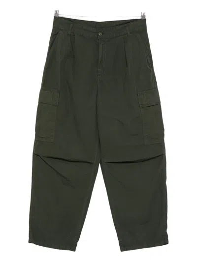 Carhartt Cargo Trousers With Belt Loops And Multiple Pockets In Green