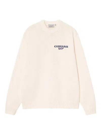 Carhartt Ivory Cotton Blend Helix Sweater In Brown