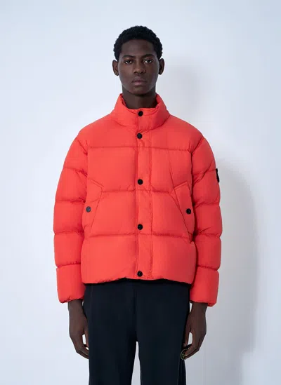 Stone Island Down Jacket In Lightweight Recycled Nylon Reps Jackets Red In Red