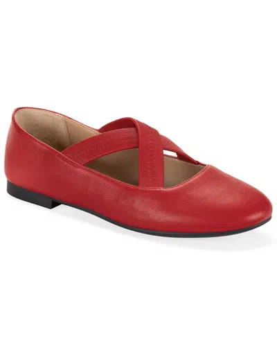 Wild Pair Women's Viehnna Crisscross Ballet Flats, Exclusively At Macy's In Red