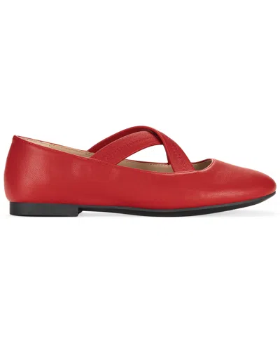 Wild Pair Women's Viehnna Crisscross Ballet Flats, Exclusively At Macy's In Red