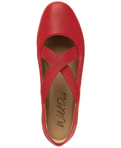 Wild Pair Women's Viehnna Crisscross Ballet Flats, Exclusively At Macy's In Red