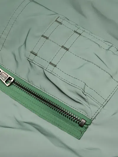 Raf Simons Logo-patch Bomber Jacket In Green