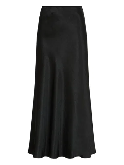 Maison Margiela Long Flared Skirt In Black
