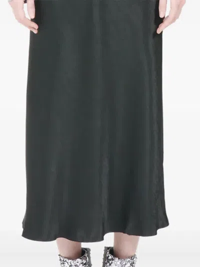 Maison Margiela Long Flared Skirt In Black