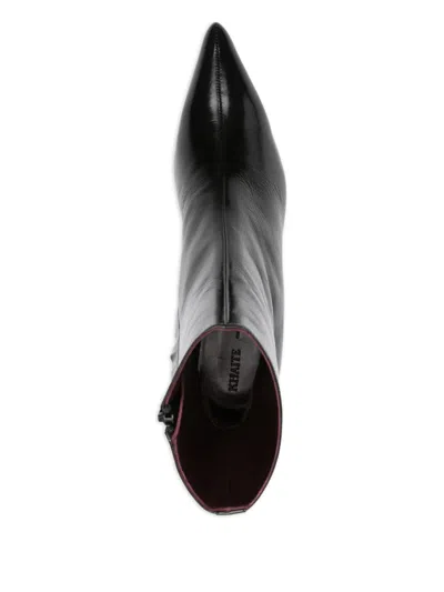 Khaite Arizona Pointed-toe Calf Leather Ankle Boots In Black