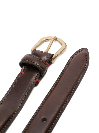 Eleventy Leather Belt In Brown