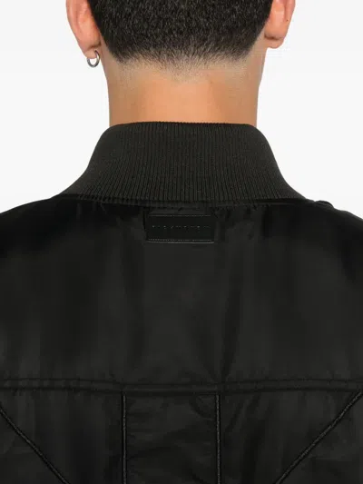 John Richmond Bomber Jacket With Ruched Detailing In Black