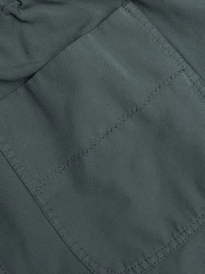 Undercover Elasticated-waist Herringbone Straight Trousers In Gray