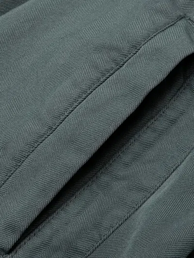 Undercover Elasticated-waist Herringbone Straight Trousers In Gray