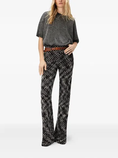 Missoni Crochet-knit Space-dyed Wool-blend Wide-leg Pants In Black