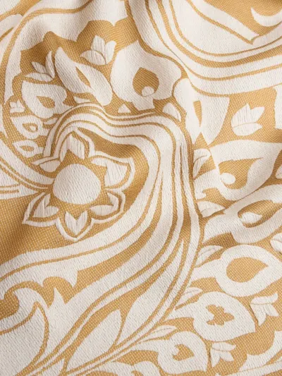 佩斯理花纹流苏边围巾