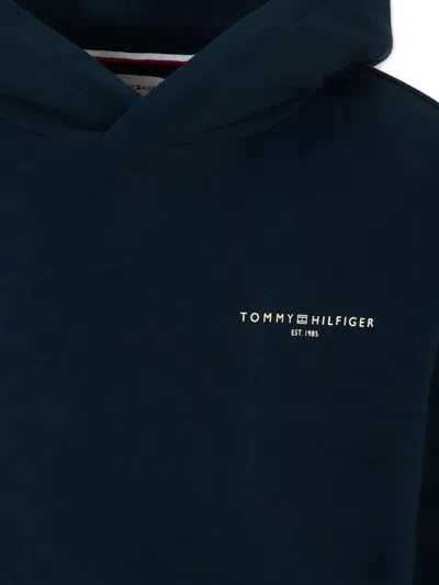 Tommy Hilfiger Junior Logo Hoodie In Blue