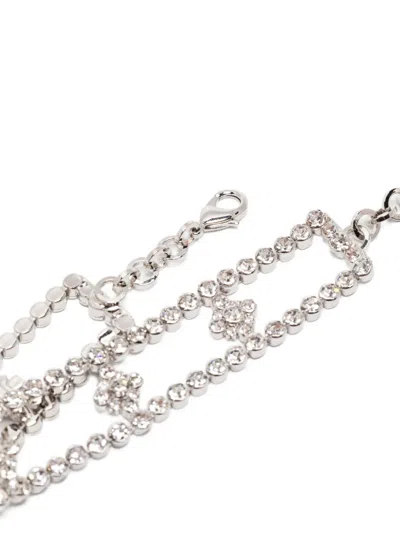 Alessandra Rich Crystal-embellished Necklace In Metallic