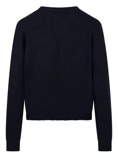 Roberto Collina Wool V Neck Sweater In Black