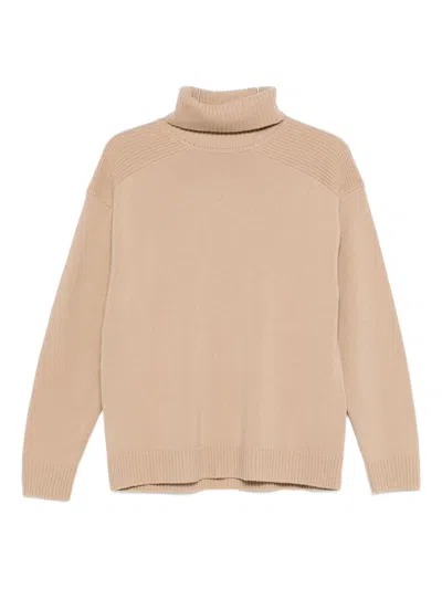 Seventy Roll-neck Wool Sweater In Neutral