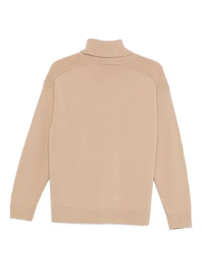 Seventy Roll-neck Wool Sweater In Neutral