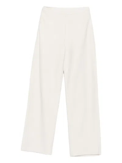 Emporio Armani High-rise Wide Leg Trousers In Neutral