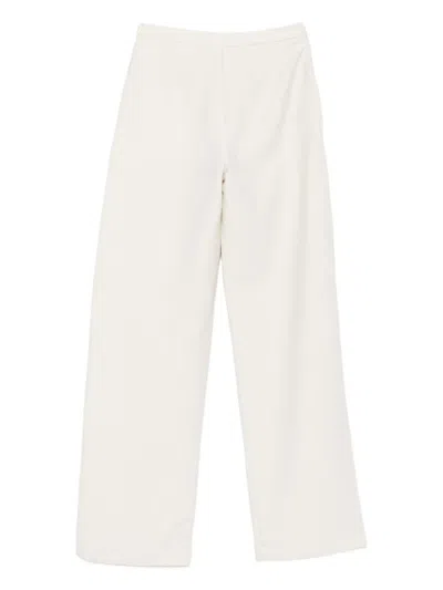 Emporio Armani High-rise Wide Leg Trousers In Neutral