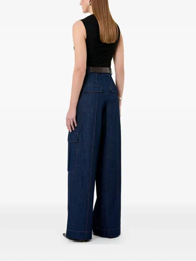 Nicholas Callie Asymmetric Draped Top In Black