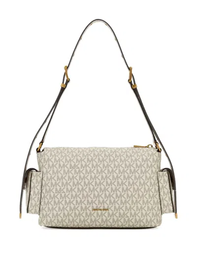 Michael Michael Kors Michael By Michael Kors Printed Canvas Dakota Crossbody Bag In White
