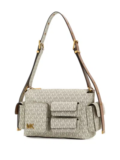 Michael Michael Kors Michael By Michael Kors Printed Canvas Dakota Crossbody Bag In White