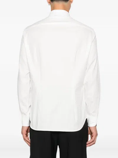 Emporio Armani Shirt Linen Collar Button-down In White