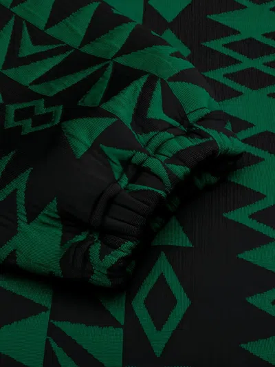 South2 West8 Geometric-pattern Coach Jacket In Green