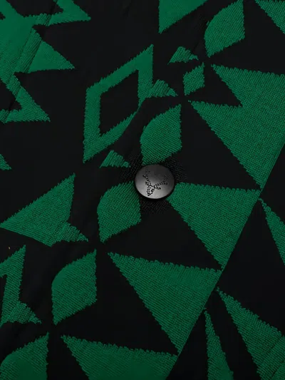 South2 West8 Geometric-pattern Coach Jacket In Green