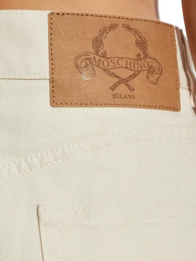 Moschino Button-fastening Denim Skirt In Red